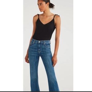 7 For All Mankind Ginger Unfinished Hem Flare in Athens Broken Twill!! NWT